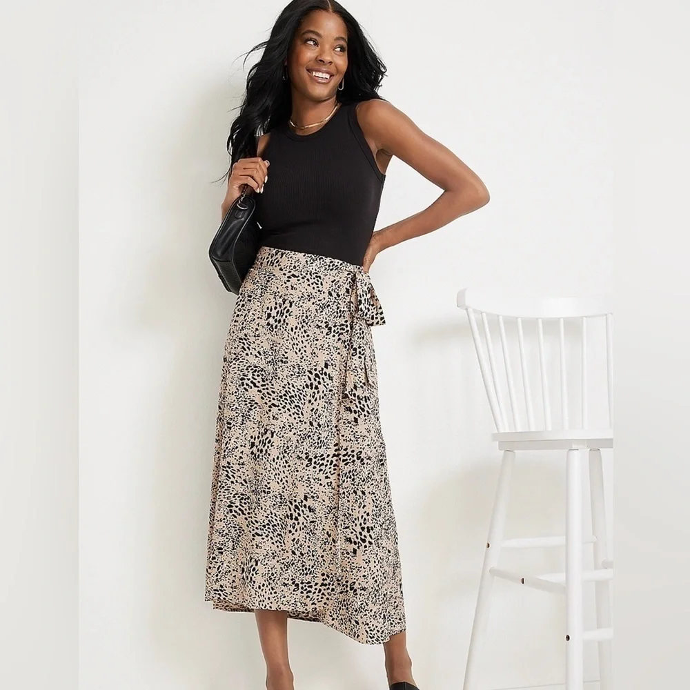 Nwt Maurice High Rise Faux Wrap Maxi Skirt